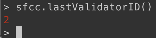 "last validator ID"